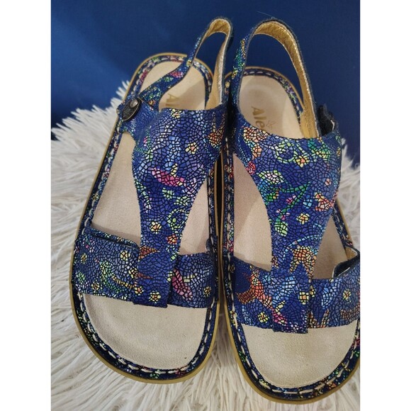 Women's Alegria PG Lite KEN-158 Leather Sandals Humming Bird Mosaic Theme US 8 - Picture 3 of 11